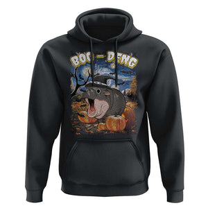 Moo-Deng Baby Pygmy Hippo Van Gogh Starry Night Hoodie Halloween Gothic Witchy Vibes Cute Zoo For Family TS10 Black Print Your Wear