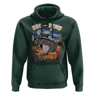 Moo-Deng Baby Pygmy Hippo Van Gogh Starry Night Hoodie Halloween Gothic Witchy Vibes Cute Zoo For Family TS10 Dark Forest Green Print Your Wear