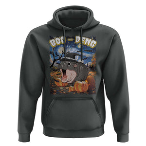 Moo-Deng Baby Pygmy Hippo Van Gogh Starry Night Hoodie Halloween Gothic Witchy Vibes Cute Zoo For Family TS10 Dark Heather Print Your Wear