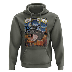 Moo-Deng Baby Pygmy Hippo Van Gogh Starry Night Hoodie Halloween Gothic Witchy Vibes Cute Zoo For Family TS10 Military Green Print Your Wear