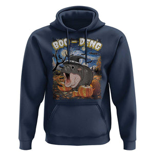 Moo-Deng Baby Pygmy Hippo Van Gogh Starry Night Hoodie Halloween Gothic Witchy Vibes Cute Zoo For Family TS10 Navy Print Your Wear