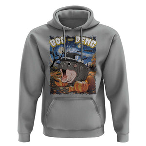 Moo-Deng Baby Pygmy Hippo Van Gogh Starry Night Hoodie Halloween Gothic Witchy Vibes Cute Zoo For Family TS10 Sport Gray Print Your Wear