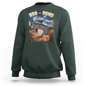 Moo-Deng Baby Pygmy Hippo Van Gogh Starry Night Sweatshirt Halloween Gothic Witchy Vibes Cute Zoo For Family TS10 Dark Forest Green Print Your Wear