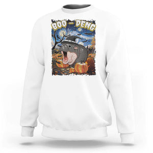 Moo-Deng Baby Pygmy Hippo Van Gogh Starry Night Sweatshirt Halloween Gothic Witchy Vibes Cute Zoo For Family TS10 White Print Your Wear