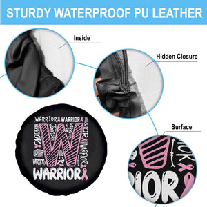 Breast Cancer Awareness In October We Wear Pink Spare Tire Cover Pink Ribbon Warriors Team TS10 Print Your Wear