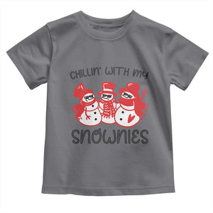 Snowman Christmas Baby Shirt Chillin With My Snowmies Ugly Gift TS10 Charcoal Print Your Wear