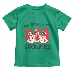 Snowman Christmas Baby Shirt Chillin With My Snowmies Ugly Gift TS10 Irish Green Print Your Wear