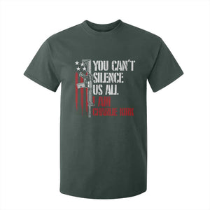 Charlie Kirk T Shirt For Kid You Cant Silence Us All USA Flag TS10 Dark Forest Green Print Your Wear