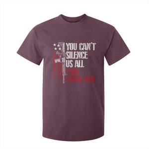 Charlie Kirk T Shirt For Kid You Cant Silence Us All USA Flag TS10 Maroon Print Your Wear