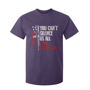 Charlie Kirk T Shirt For Kid You Cant Silence Us All USA Flag TS10 Purple Print Your Wear