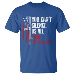 Charlie Kirk T Shirt You Cant Silence Us All USA Flag TS10 Royal Blue Print Your Wear