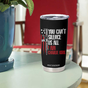 Charlie Kirk Tumbler Cup You Cant Silence Us All USA Flag TS10 Print Your Wear