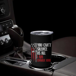 Charlie Kirk Tumbler Cup You Cant Silence Us All USA Flag TS10 Print Your Wear