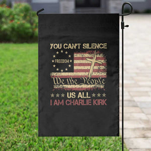 Charlie Kirk Garden Flag You Cant Silence Us All Retro American Flag Cross TS10 Print Your Wear