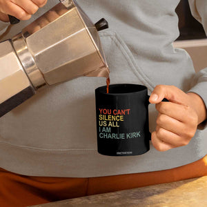 Charlie Kirk Coffee Mug Retro You Cant Silence Us All TS10 Print Your Wear