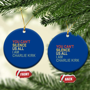 Charlie Kirk Ceramic Ornament Retro You Cant Silence Us All - Print Your Wear