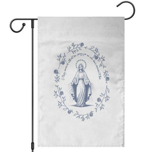 Marian Catholic Garden Flag Virgin Mary Catholic Floral Women Religious TS10 White Print Your Wear