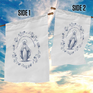 Marian Catholic Garden Flag Virgin Mary Catholic Floral Women Religious TS10 Print Your Wear