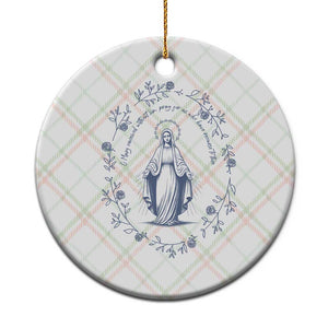 Marian Catholic Ceramic Ornament Virgin Mary Catholic Floral Women Religious TS10 1pc Christmas Plaid Print Your Wear