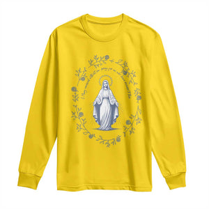 Marian Catholic Long Sleeve Shirt Virgin Mary Catholic Floral Women Religious TS10 Daisy Print Your Wear
