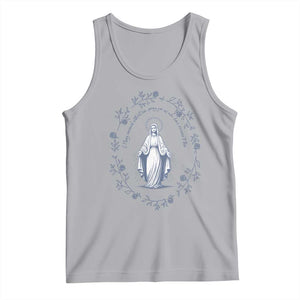 Marian Catholic Tank Top Virgin Mary Catholic Floral Women Religious TS10 Athletic Heather Print Your Wear