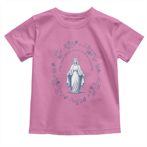 Marian Catholic Toddler T Shirt Virgin Mary Catholic Floral Women Religious TS10 Azalea Print Your Wear