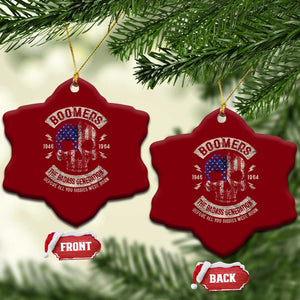 Boomers Generation Ceramic Ornament Before All You Sissie Were Born Skull USA Flag TS10 Print Your Wear