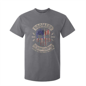 Boomers Generation T Shirt For Kid Before All You Sissie Were Born Skull USA Flag TS10 Charcoal Print Your Wear