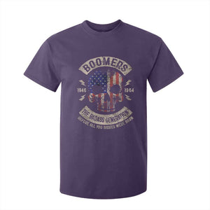 Boomers Generation T Shirt For Kid Before All You Sissie Were Born Skull USA Flag TS10 Purple Print Your Wear