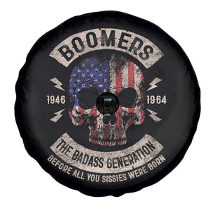 Boomers Generation Spare Tire Cover Before All You Sissie Were Born Skull USA Flag TS10 Print Your Wear