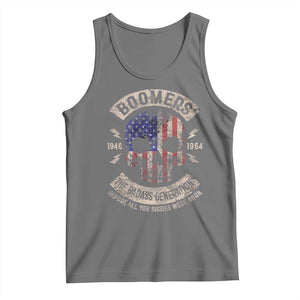 Boomers Generation Tank Top Before All You Sissie Were Born Skull USA Flag TS10 Black Heather Print Your Wear