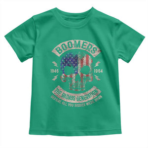 Boomers Generation Toddler T Shirt Before All You Sissie Were Born Skull USA Flag TS10 Irish Green Print Your Wear