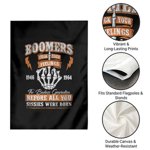 Vintage Boomers Generation Garden Flag Before All You Sissie Were Born Skeleton Hand TS10 Print Your Wear