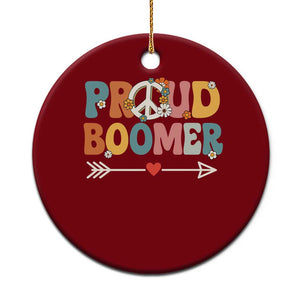 Proud Boomer Ceramic Ornament Boomers Generation Peace Sign Hippie 50s 60s TS10 1pc Red Print Your Wear