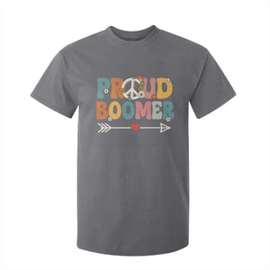 Proud Boomer T Shirt For Kid Boomers Generation Peace Sign Hippie 50s 60s TS10 Charcoal Print Your Wear