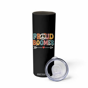 Proud Boomer Skinny Tumbler Boomers Generation Peace Sign Hippie 50s 60s TS10 Print Your Wear