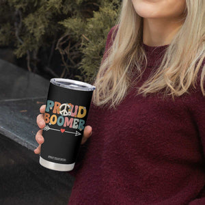 Proud Boomer Tumbler Cup Boomers Generation Peace Sign Hippie 50s 60s TS10 Print Your Wear