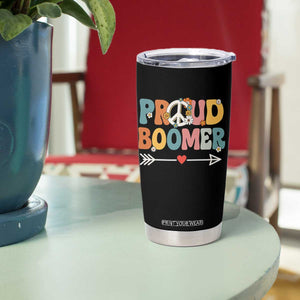 Proud Boomer Tumbler Cup Boomers Generation Peace Sign Hippie 50s 60s TS10 Print Your Wear