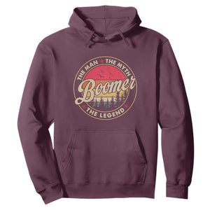 Boomers Generation Hoodie The Man The Myth The Legend TS10 Maroon Print Your Wear