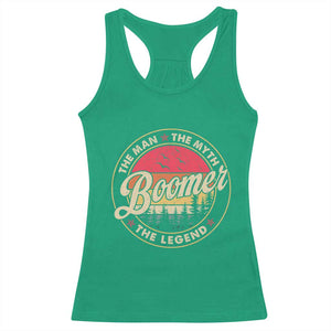 Boomers Generation Racerback Tank Top The Man The Myth The Legend TS10 Irish Green Print Your Wear