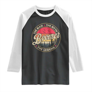 Boomers Generation Raglan Shirt The Man The Myth The Legend TS10 Black White Print Your Wear
