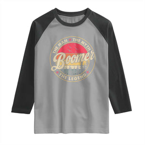 Boomers Generation Raglan Shirt The Man The Myth The Legend TS10 Sport Gray Black Print Your Wear
