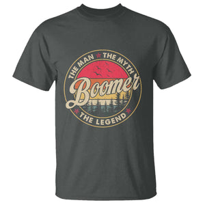 Boomers Generation T Shirt The Man The Myth The Legend TS10 Dark Heather Print Your Wear