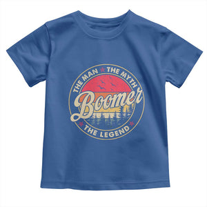 Boomers Generation Toddler T Shirt The Man The Myth The Legend TS10 Royal Blue Print Your Wear