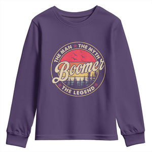 Boomers Generation Youth Sweatshirt The Man The Myth The Legend TS10 Purple Print Your Wear