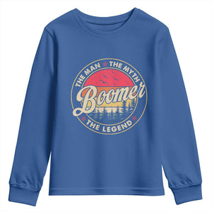 Boomers Generation Youth Sweatshirt The Man The Myth The Legend TS10 Royal Blue Print Your Wear
