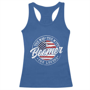 Boomers Generation Racerback Tank Top Vintage The Man The Myth The Legend American Flag TS10 Royal Blue Print Your Wear