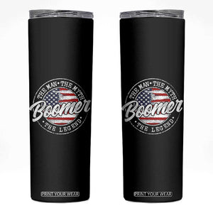 Boomers Generation Skinny Tumbler Vintage The Man The Myth The Legend American Flag TS10 Black Print Your Wear