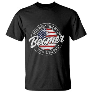 Boomers Generation T Shirt Vintage The Man The Myth The Legend American Flag TS10 Black Print Your Wear
