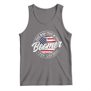 Boomers Generation Tank Top Vintage The Man The Myth The Legend American Flag TS10 Deep Heather Print Your Wear